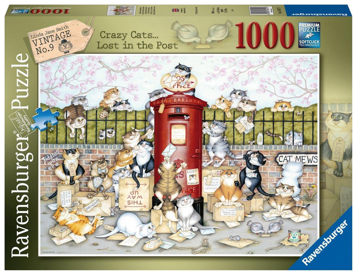 Crazy Cats Lost in the Post 1000pc (Ravensburger Puzzle)