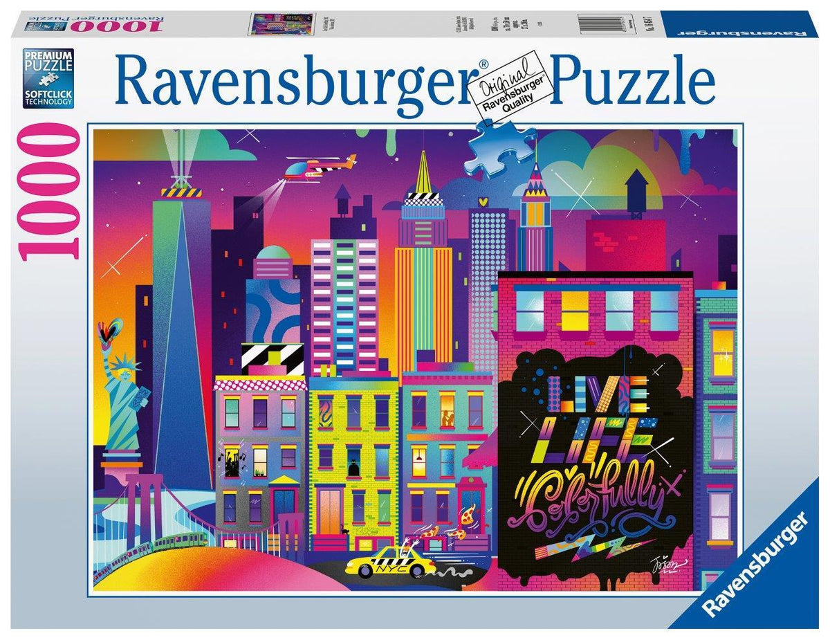 Live Life Colorfully NYC 1000pc (Ravensburger Puzzle)