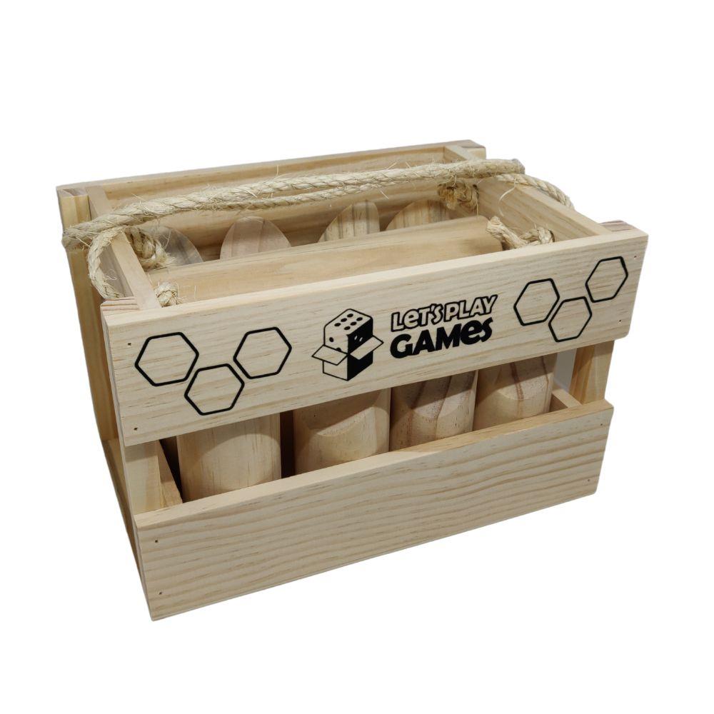 Skittle Toss (Finska) - Wooden Pegs Set (Let&#39;s Play Games)